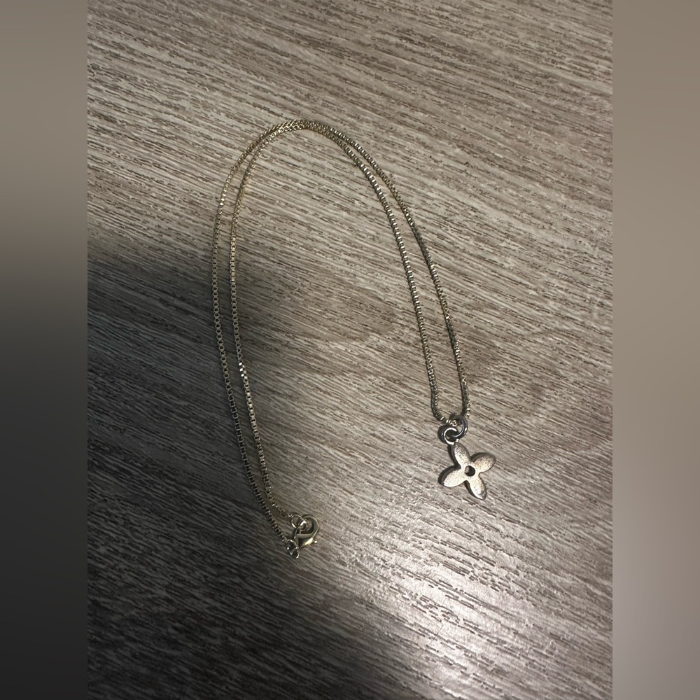 ✨Used Louis Vuitton Pendent w Gold Plated Box Necklace